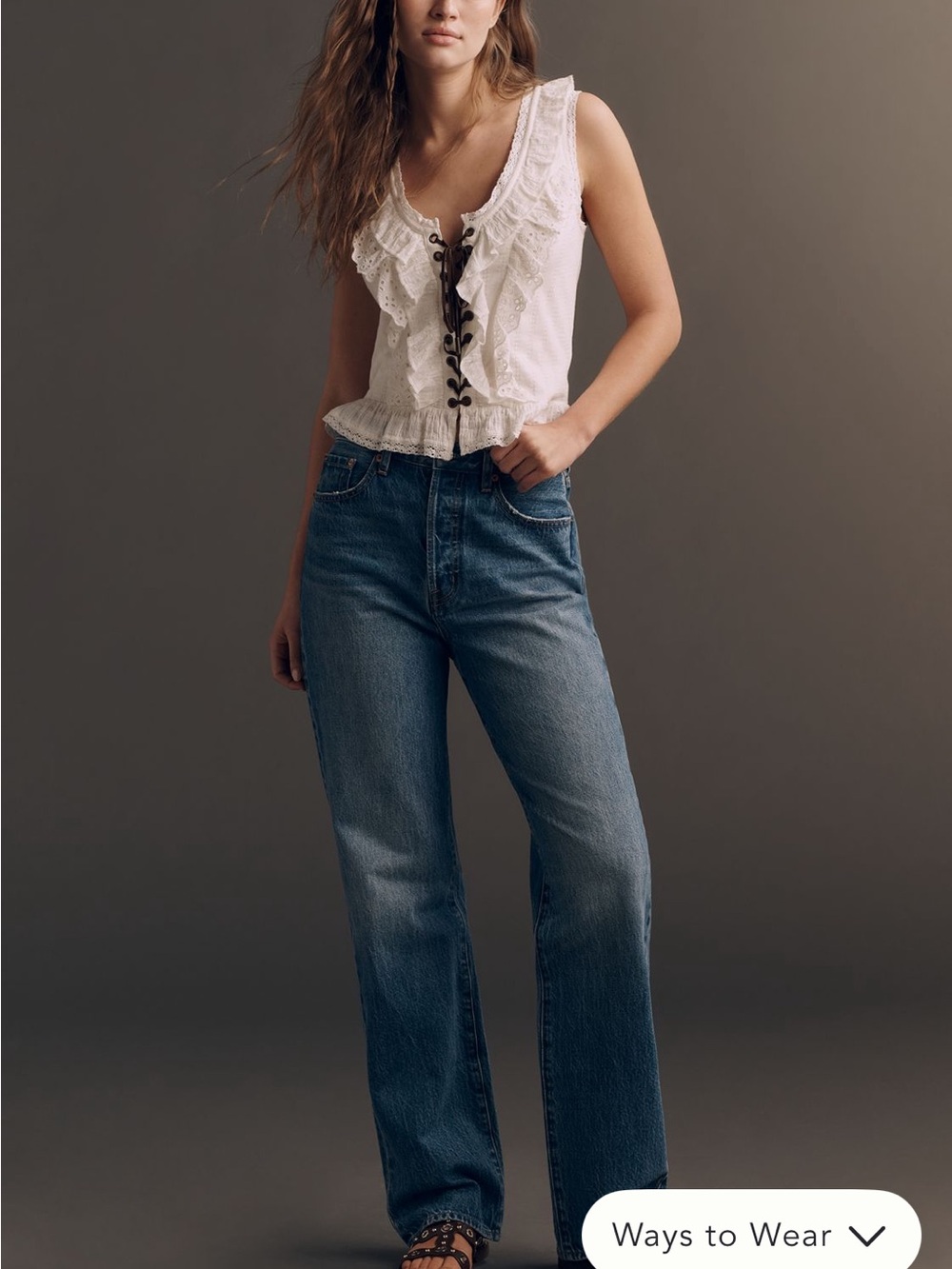pistola Medium Blue Straight Leg Jeans